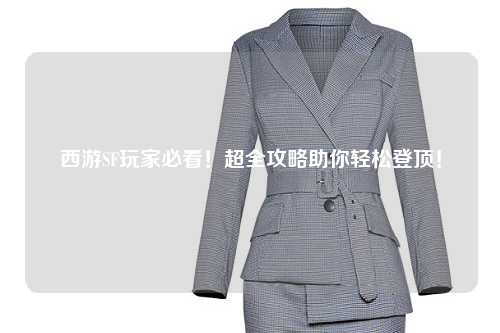 西游SF玩家必看！超全攻略助你輕松登頂！