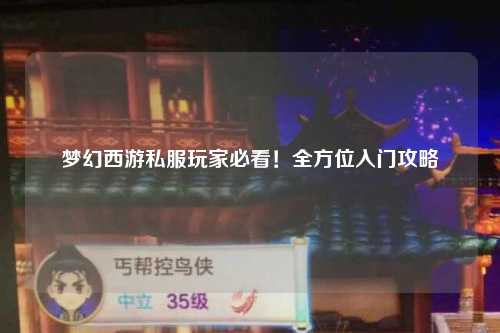 夢幻西游私服玩家必看！全方位入門攻略
