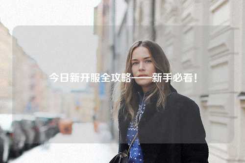 今日新開服全攻略——新手必看！